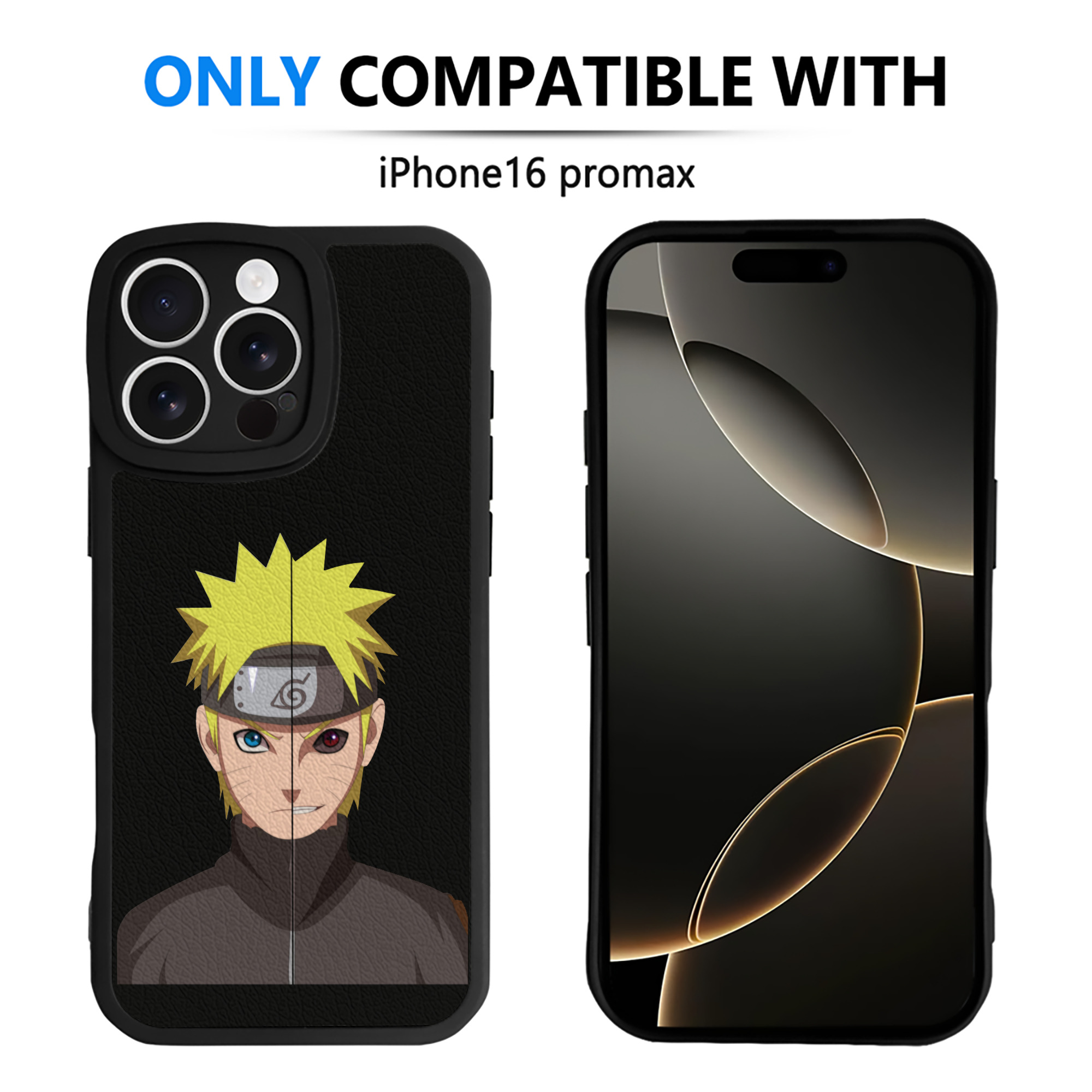 （画像用） NARUTO -ナルト- うずまき ナルト Uzumaki Naruto 【iPhone 16シリーズ対応】シリコンスマホケース（レザー調） 材質：シリコン